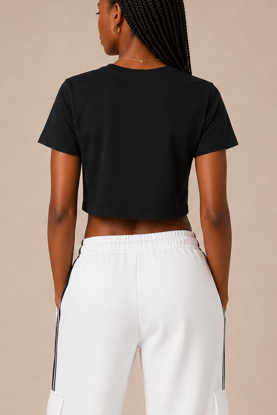 Cropped AYITI Stripe T-Shirt
